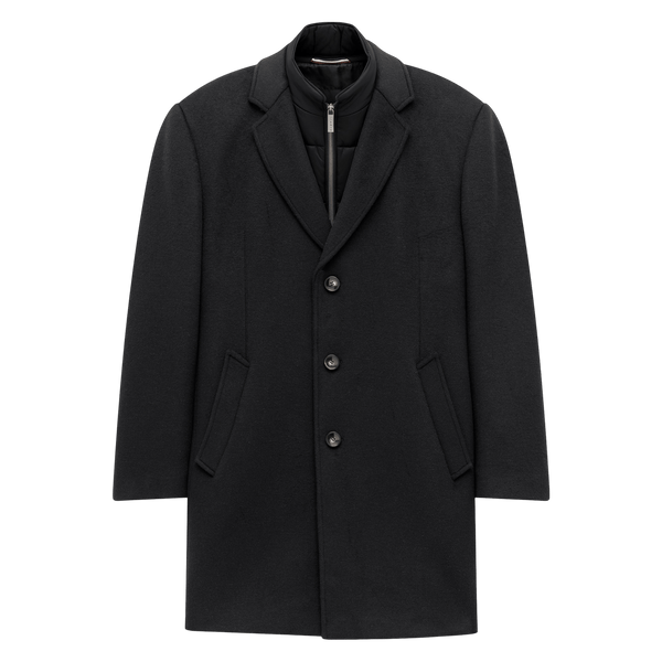Bugatti Wool Overcoat With Quilted Panel