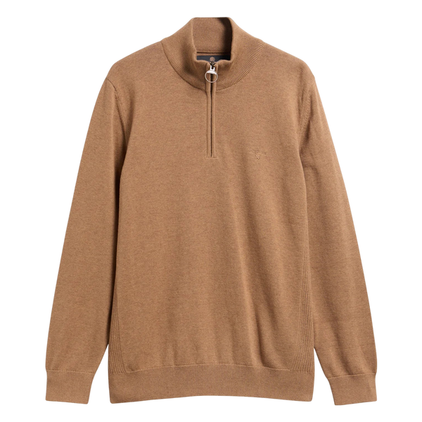 Cotton Half Zip Knitted Jumper