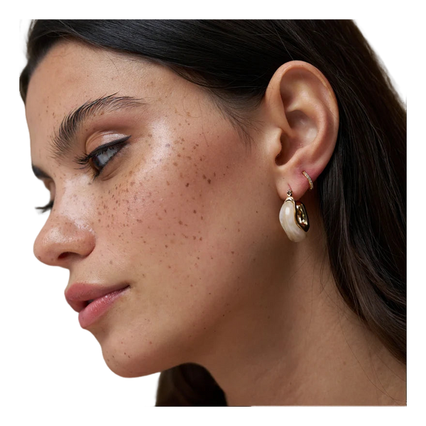 Orelia Jewellery Resin & Molten Detail Hoop Earrings