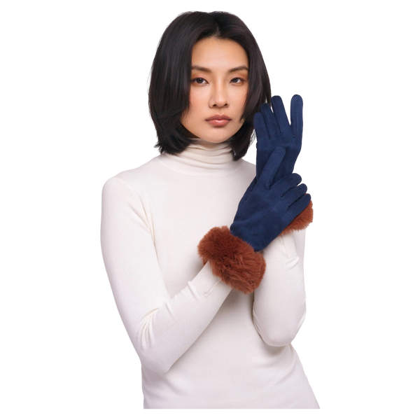 Powder Bettina Faux Suede/Fur Gloves