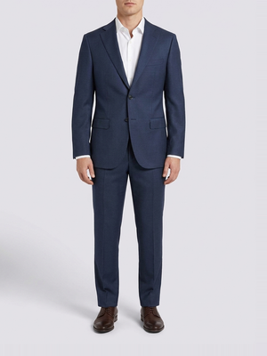 William David Premium Wool Suit - Navy