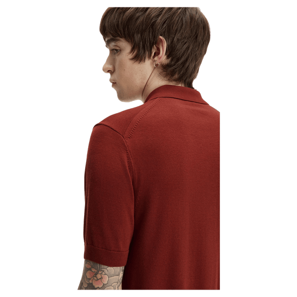 Fred Perry Cotton Knitted Polo Shirt