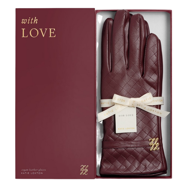 Katie Loxton Boxed Faux Leather Gloves