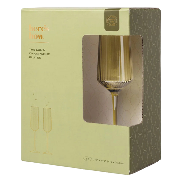 The Luna Champagne Flutes -Set of 2