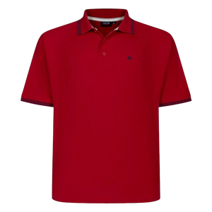 Espionage Tipped Polo - Dark Red/Navy