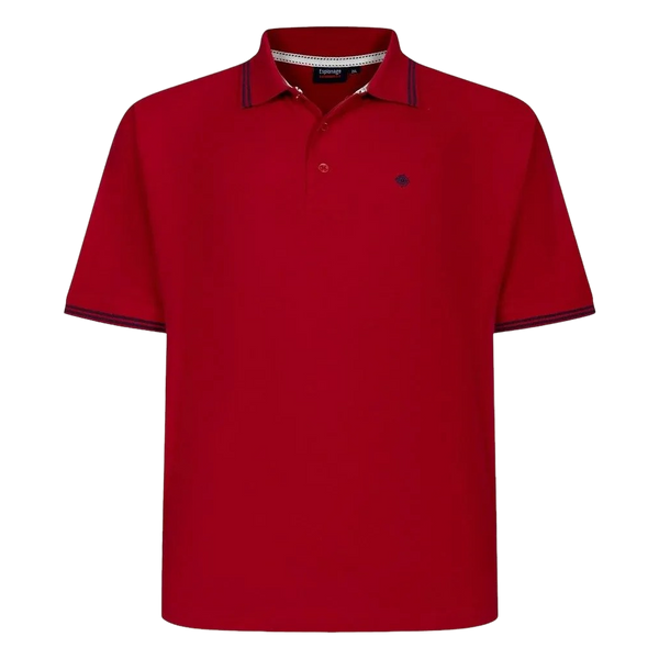 Espionage Tipped Polo - Dark Red/Navy