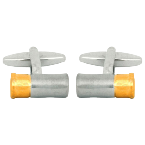 Dalaco Rhodium & Gold Cartridge Cufflinks