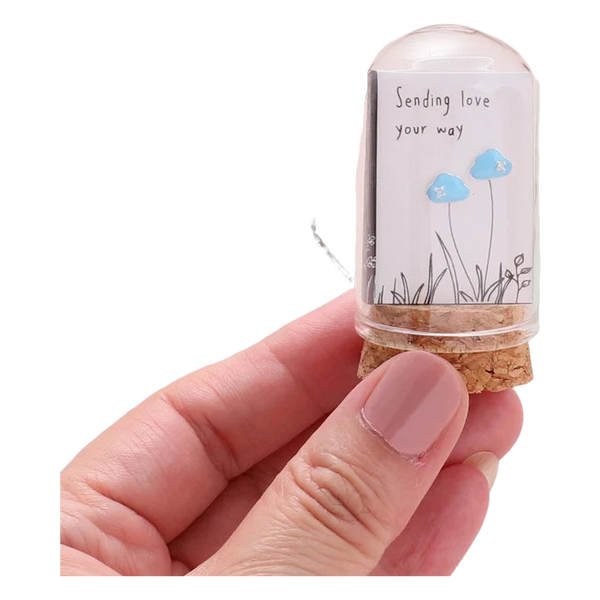 Attic Creations Sending Love Your Way Blue Enamel Cloud Earrings