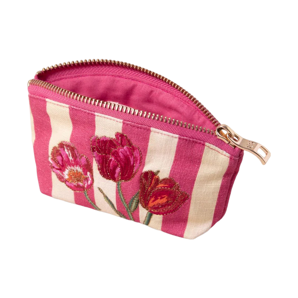 Elizabeth Scarlett Tulip Stripe Cotton Coin Purse