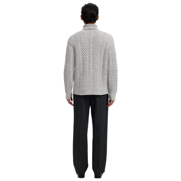 Selected Land Long Sleeve Knit Cable Roll Neck