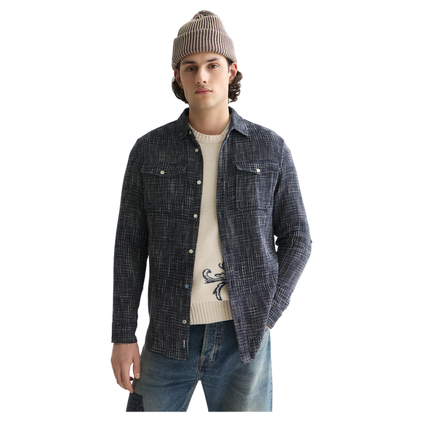 Scotch & Soda Melange Waffle Regular Fit Shirt