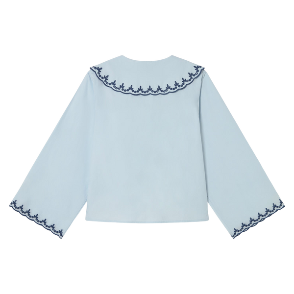 Tiny Big Sister Embroidered Neck Shirt