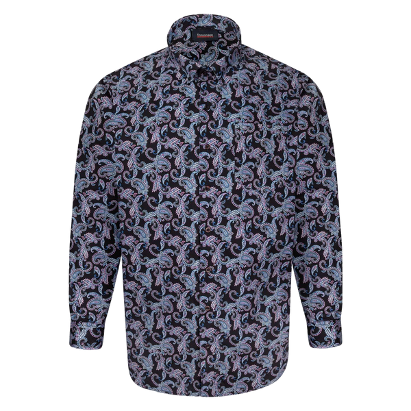 Long Sleeve Paisley Print Shirt