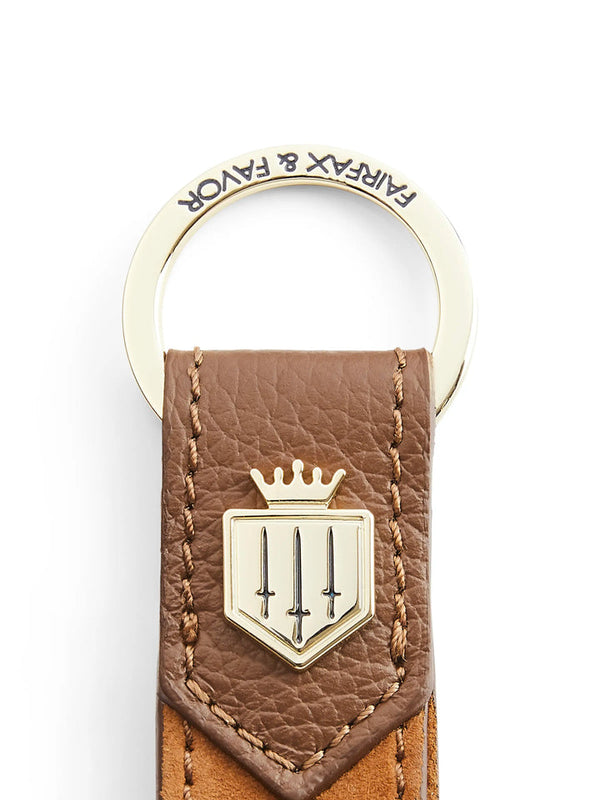 Fairfax & Favor Suede Leather Key Ring