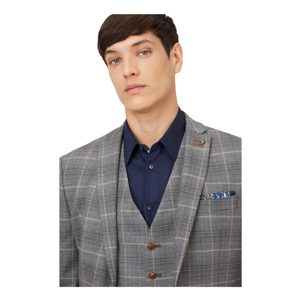 Antique Rogue Overcheck Suit Jacket for Men