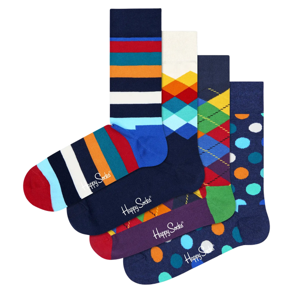 Happy Socks 4-Pack Multi-Colour Socks Gift Set for Men