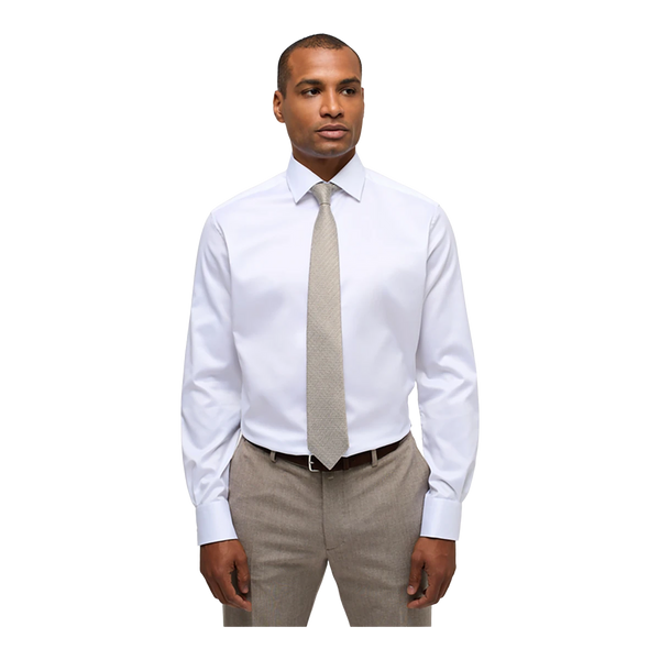 Eterna Plain Shirt With Trim for Men