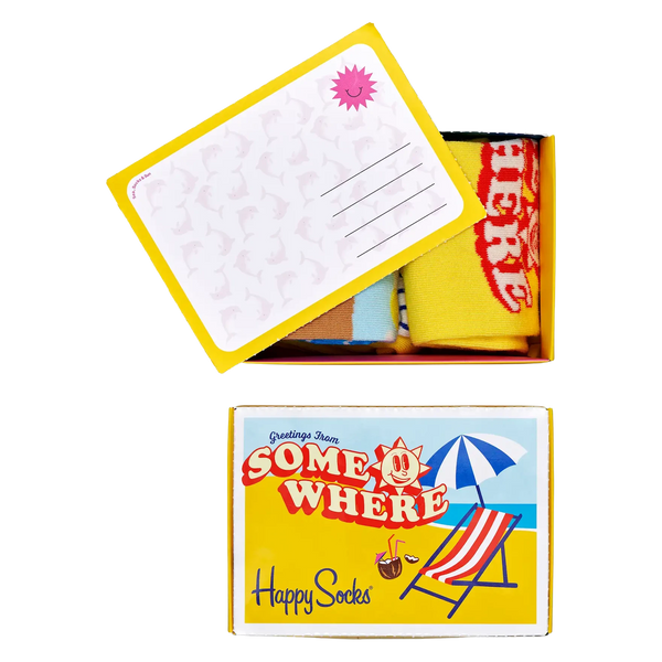 Happy Socks 2-Pack Wish You Were Here Socks Gift Set