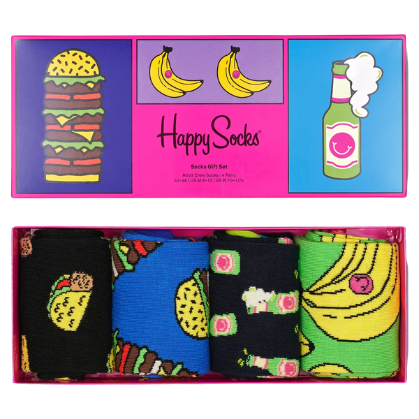 Happy Socks 4-Pack Yummy Yummy Socks Gift Set for Men