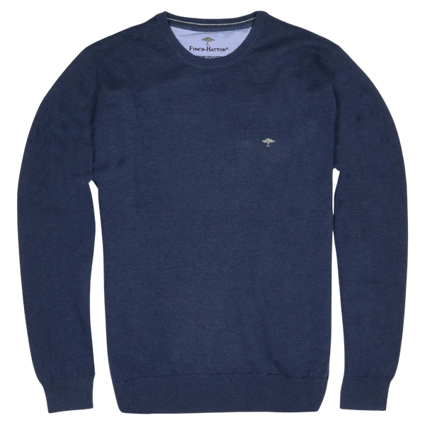 Fynch-Hatton Superfine Cotton Crew Neck Knit for Men