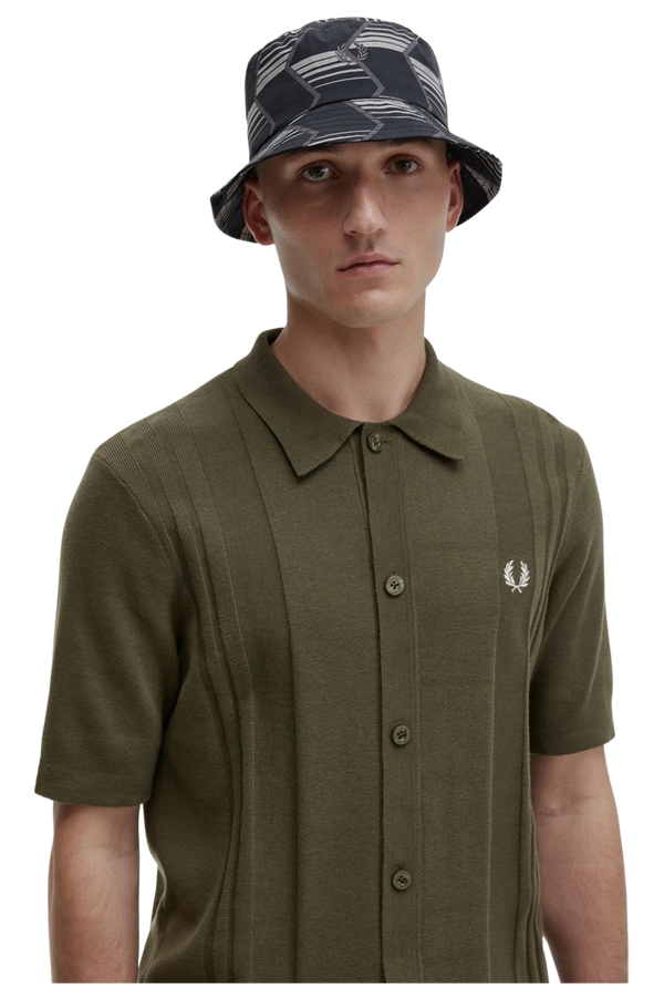 Fred Perry Button Through Knitted Shirt for Men