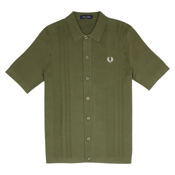 Fred Perry Button Through Knitted Shirt for Men