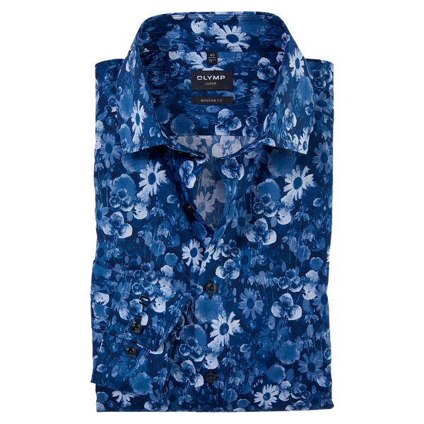 OLYMP Long Sleeve Floral Print Shirt