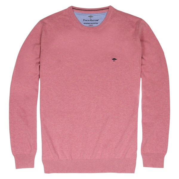 Fynch-Hatton Superfine Cotton Crew Neck Knit for Men