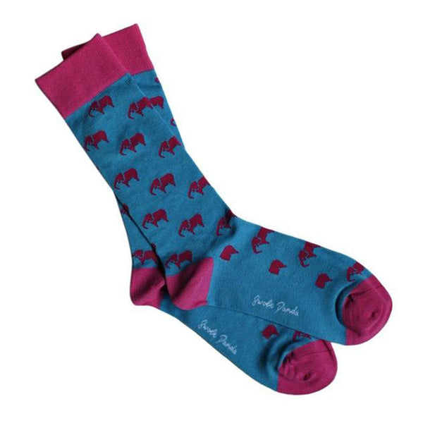 Swole Panda Elephant Bamboo Socks for Men