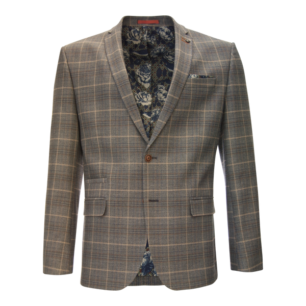 Antique Rogue Overcheck Suit Jacket for Men