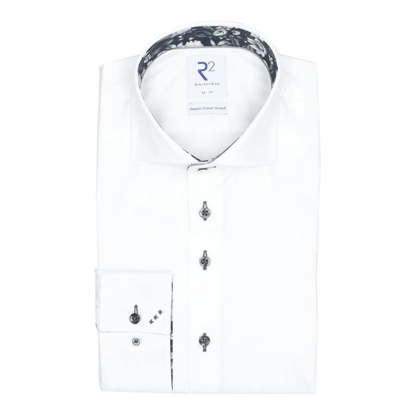 R2 Amsterdam Formal Shirt With Floral Trim for Men