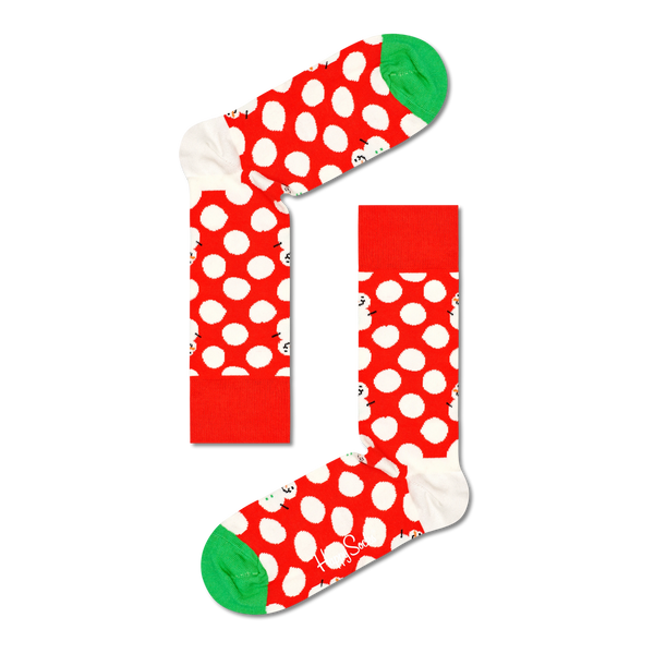 Happy Socks 2 Pack Big Dot Snowman Gift Set