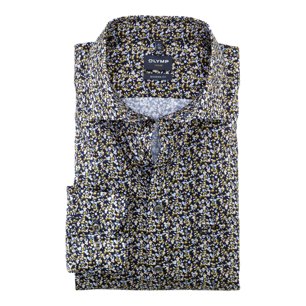 Olymp Floral Pattern Long Sleeve Shirt for Men