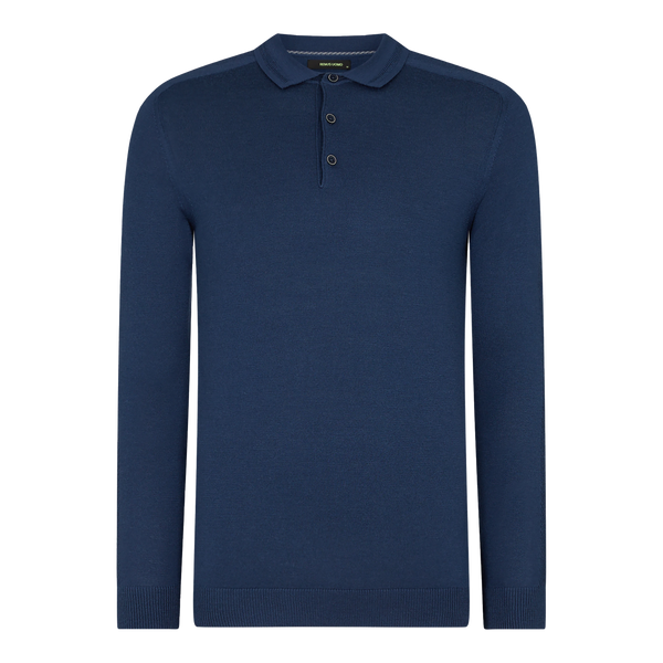 Remus Uomo Long Sleeve  Knitted Polo