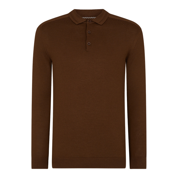 Remus Uomo Long Sleeve  Knitted Polo
