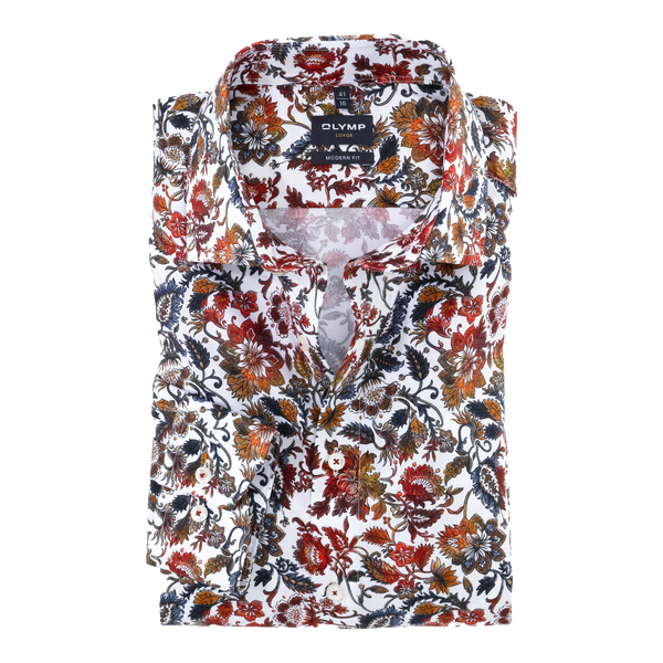 Olymp Floral Print Long Sleeve Shirt for Men