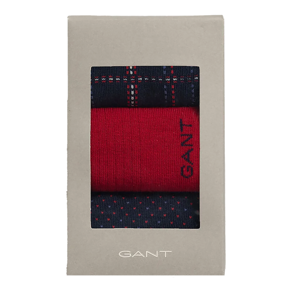 GANT 3-Pack Check Socks with Gift Box for Men