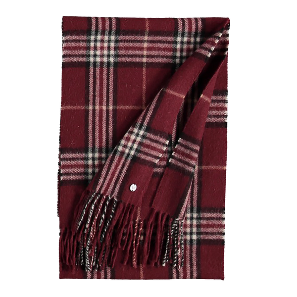 Fraas Cashmere/Wool Blend Plaid Scarf