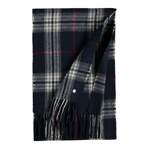Fraas Cashmere/Wool Blend Plaid Scarf