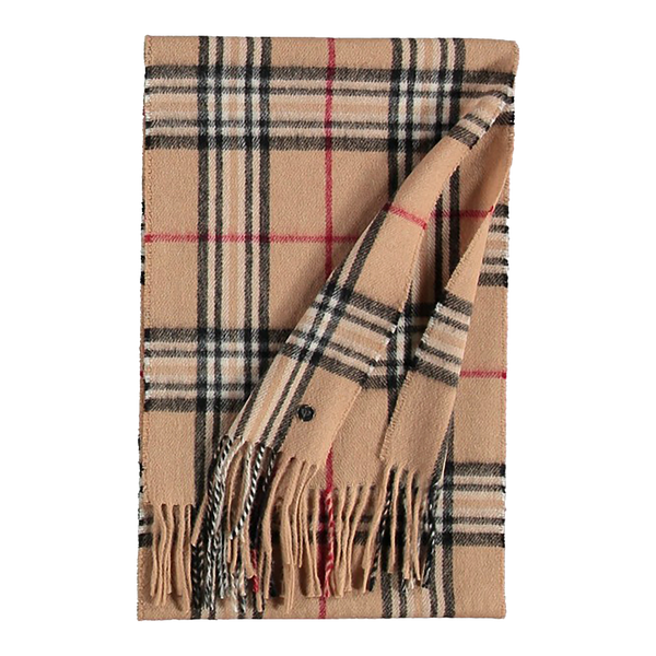 Fraas Cashmere/Wool Blend Plaid Scarf