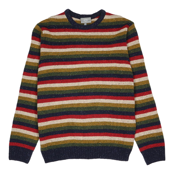 Peter Gribby Striped Multi Colour Crew for Men