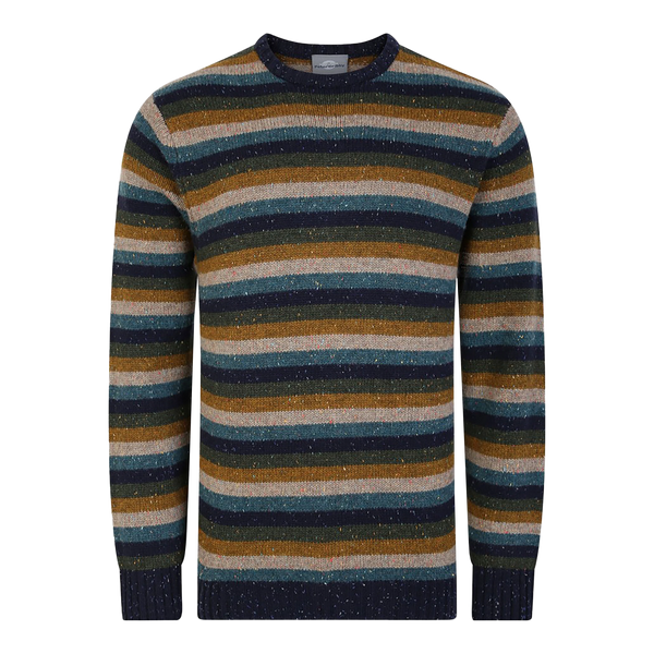 Peter Gribby Striped Multi Colour Crew for Men
