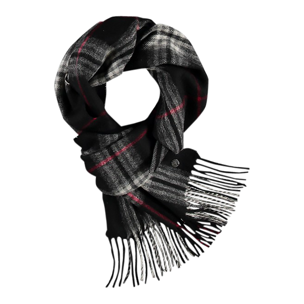 Fraas Plaid Wool/Cashmere Scarf