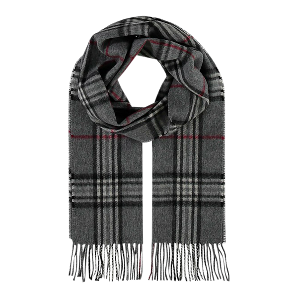 Fraas Plaid Wool/Cashmere Scarf for Men