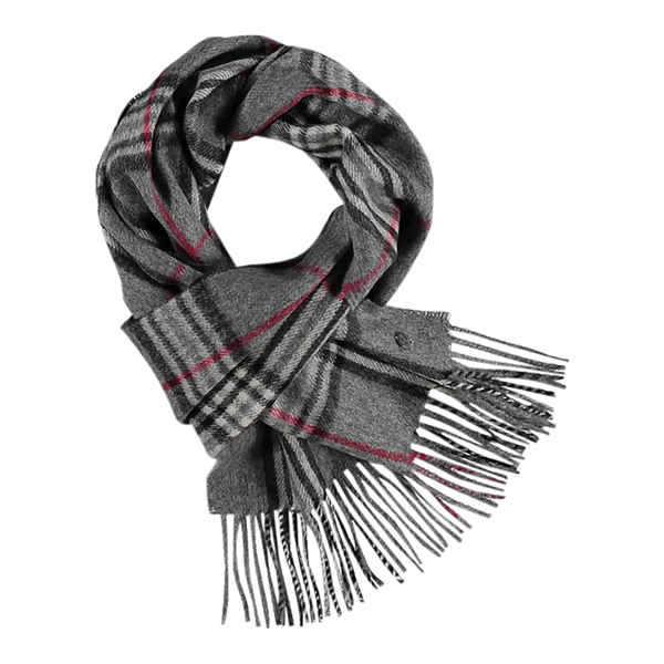 Fraas Plaid Wool/Cashmere Scarf for Men