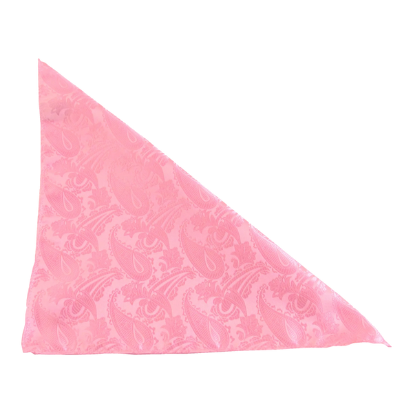 Van Buck Paisley Pocket Square Handkerchief by Van Buck for Men in Pink