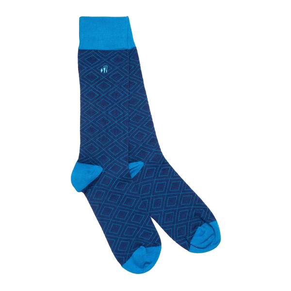 Swole Panda Diamond Bamboo Socks for Men