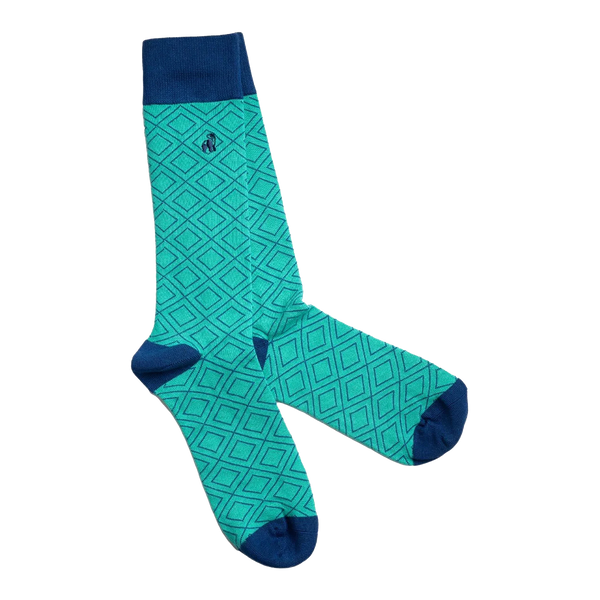 Swole Panda Diamond Bamboo Socks for Men