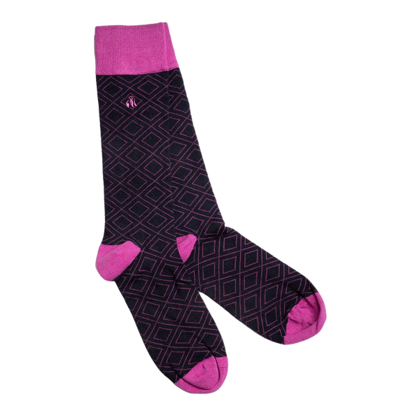 Swole Panda Diamond Bamboo Socks for Men