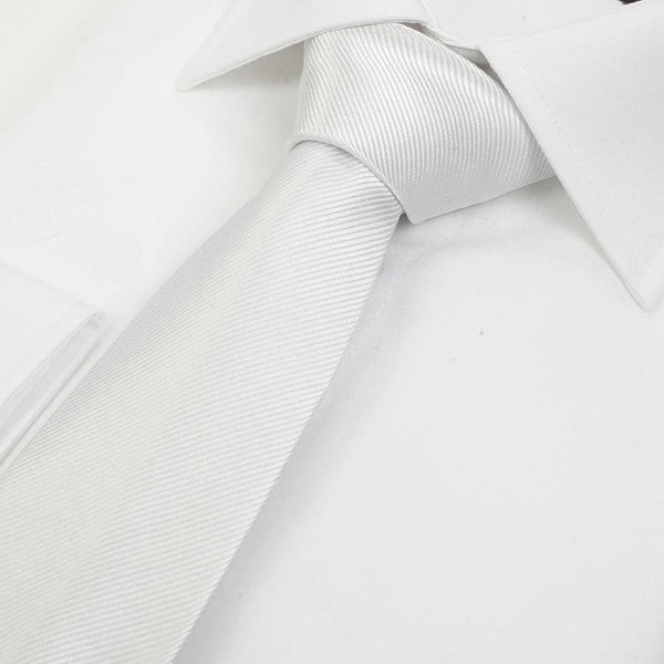 Coes Silk Tie in White